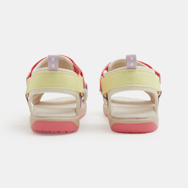 صندل قماش بشريط لاصق بألوان متعددة للفتيات